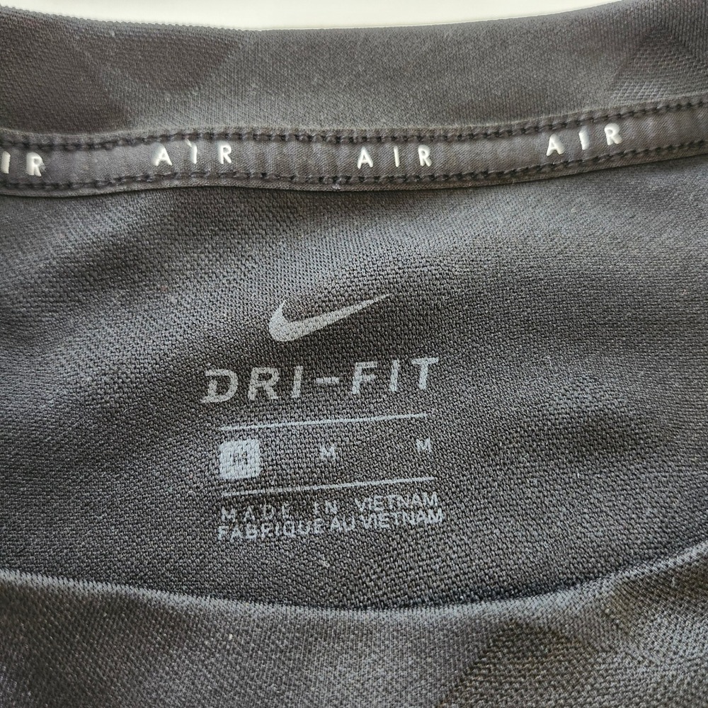 Nike Air Dri-FIT Women Black Jacquard Logo Long Sleeve Cropped Running Top Med - Picture 4 of 8